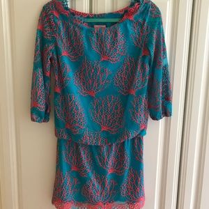 Lily Pulitzer Cee-Cee Blue Coral Dress